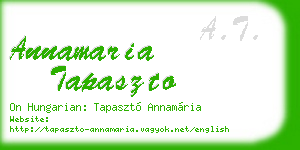 annamaria tapaszto business card