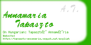 annamaria tapaszto business card